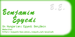 benjamin egyedi business card