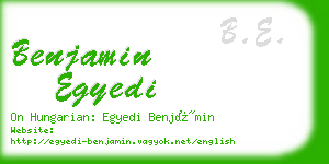 benjamin egyedi business card